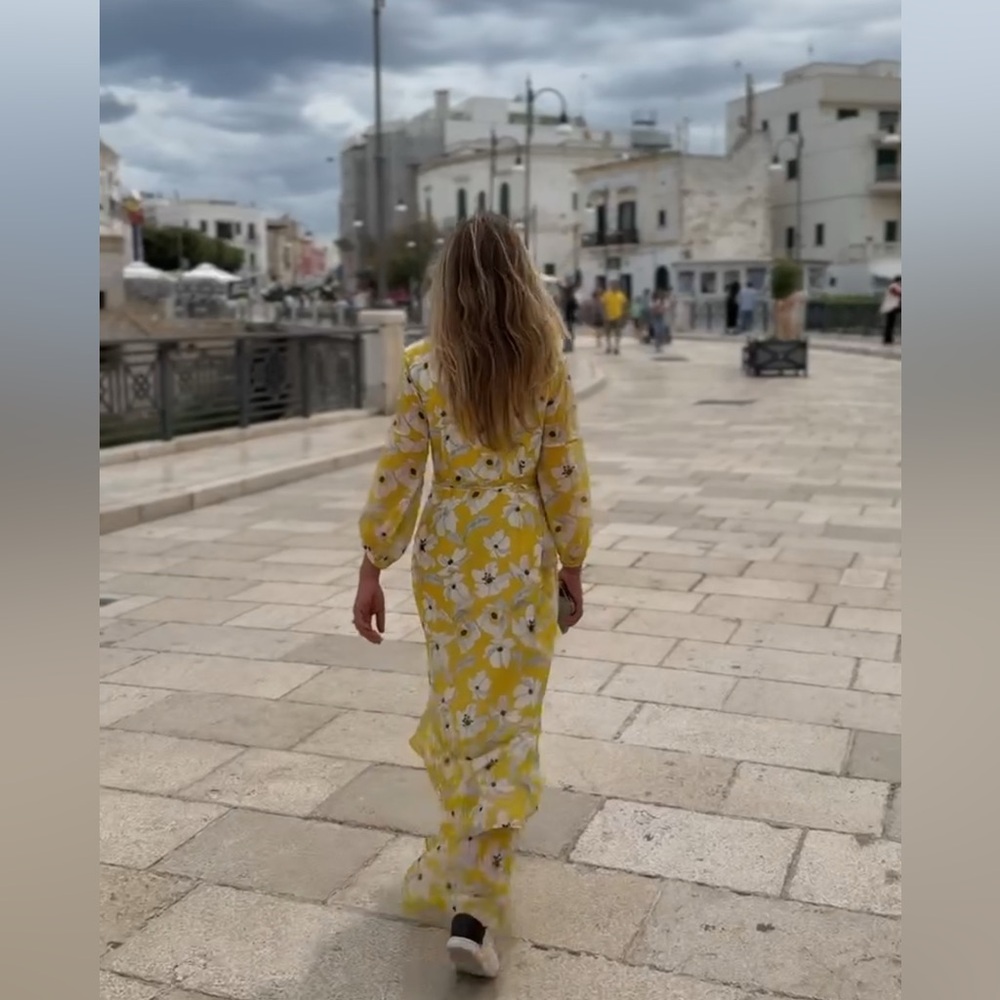 Banana Republic Yellow Floral Maxi Dress